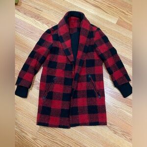 SAYLOR Black and Red buffalo Plaid Coat jacket